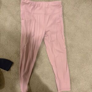 Pink kids High-Waisted Leggings